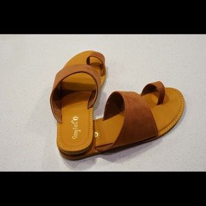 Camel Suede Sandals